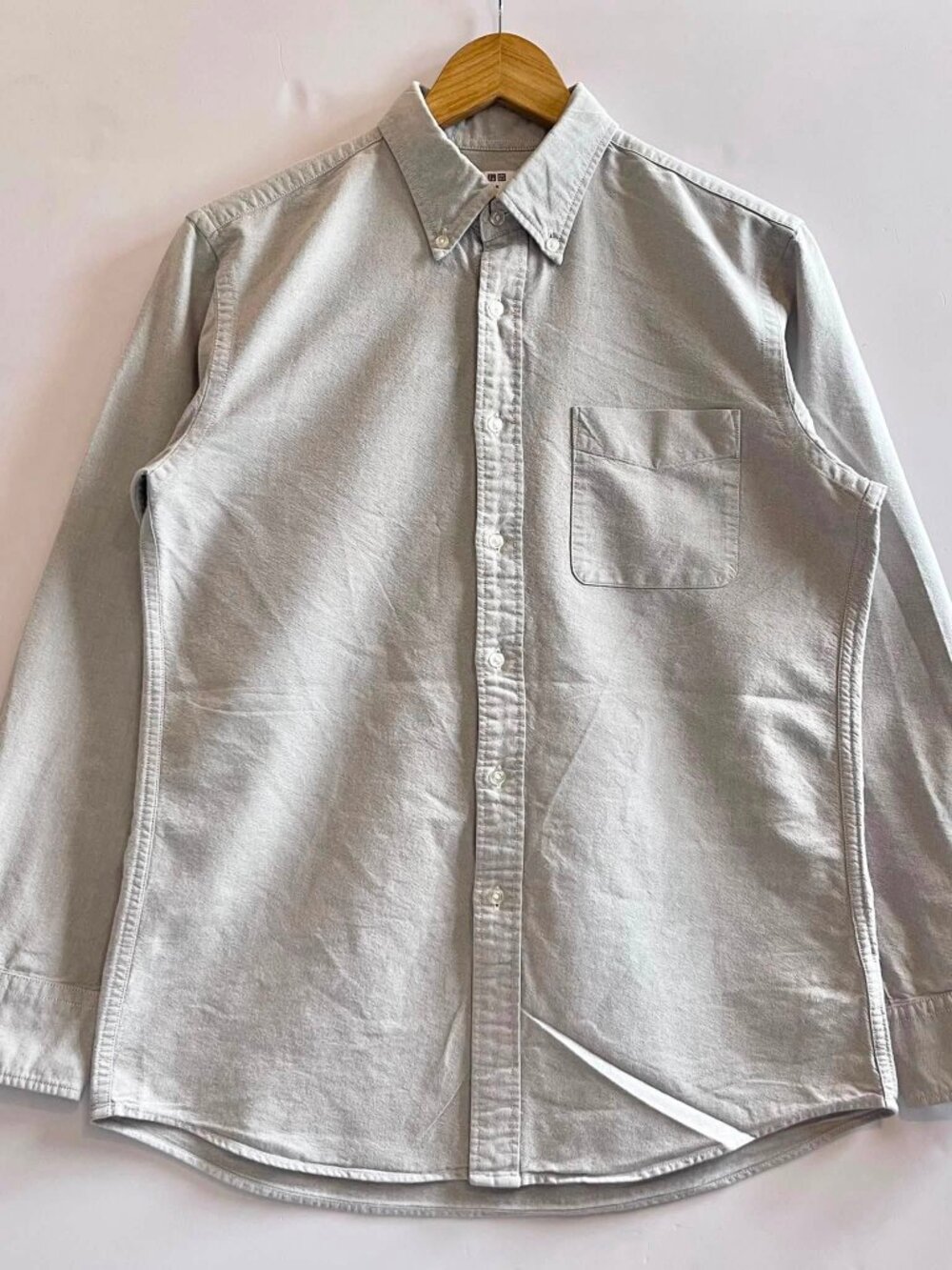 Off-White Cotton Oxford Button-Down Shirt